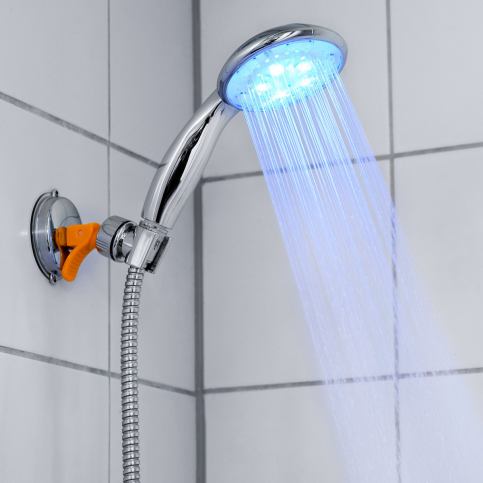 Barevná LED sprchová hlavice - Velký Košík