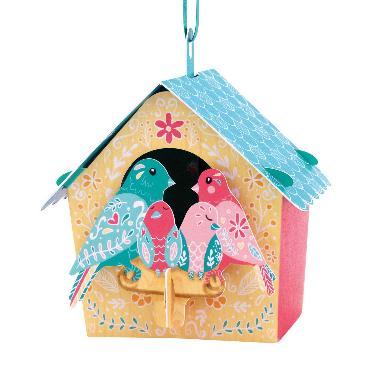Santoro papírová závěsná dekorace Bird House Family  - Different.cz