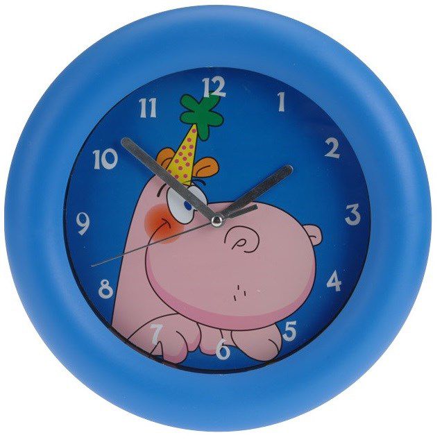 Nástěnné hodiny Hippo modrá, 26 cm  - 4home.cz
