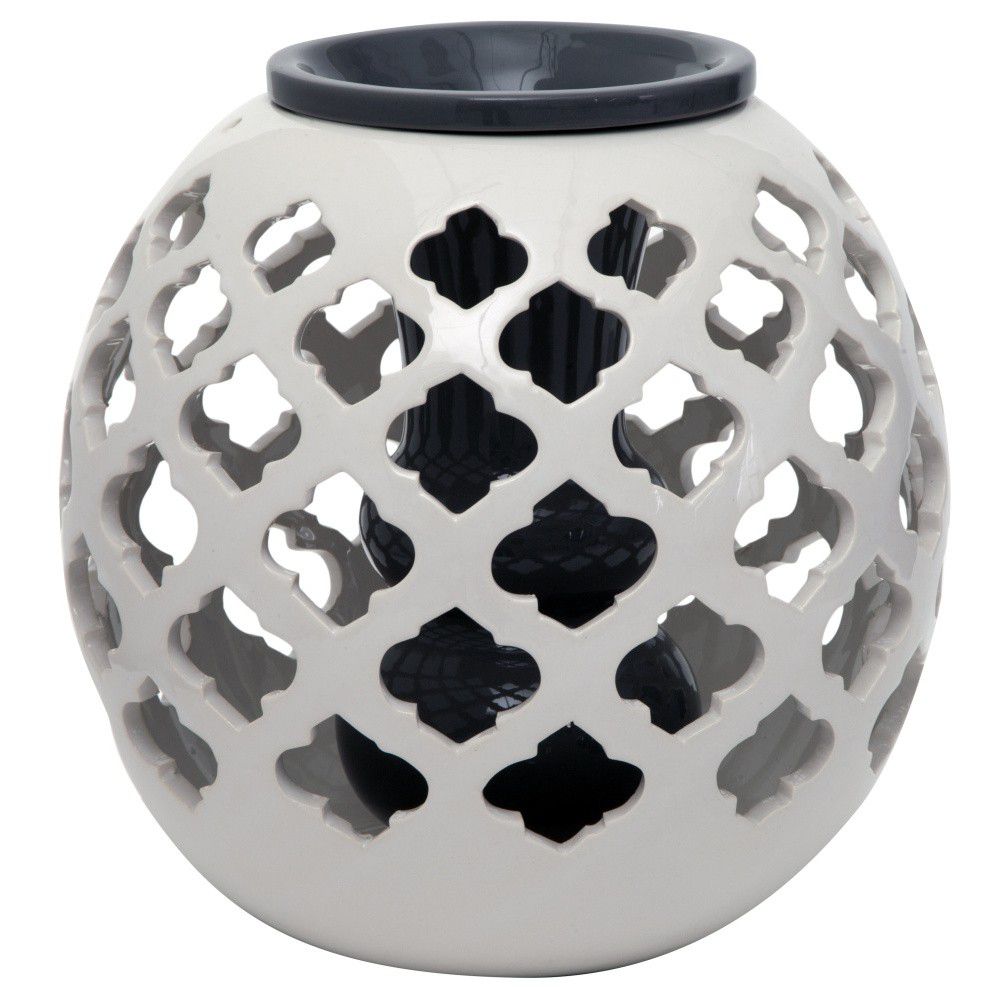 Černobílá kulatá keramická váza Mauro Ferretti, 23,5 cm - Bonami.cz