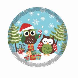 TORO Podložka pod hrnec Vánoční sova, keramika, kruh