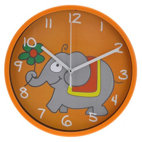 Nástěnné hodiny Elephant oranžová, 23 cm - 4home.cz