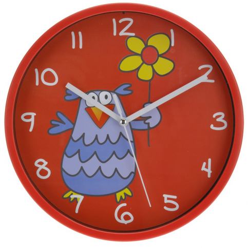 Nástěnné hodiny Owl červená, 23 cm  - 4home.cz