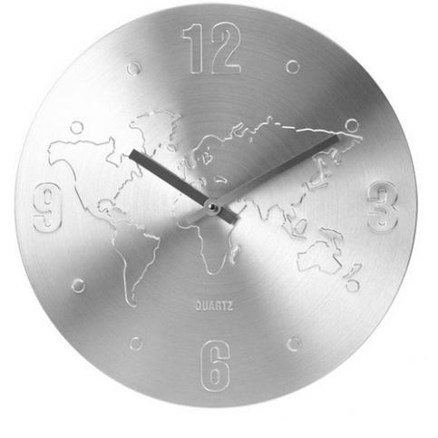 Nástěnné hodiny World stříbrná, 35 cm - 4home.cz