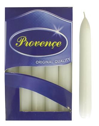 Provence Svíčka bistro 10 ks bílá, 2 x 17 cm - Kitos.cz