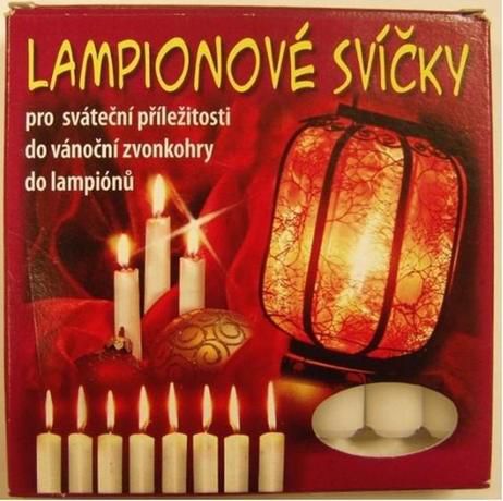 KITOS Svíčky do lampiónů 8ksčervená/bílá - Kitos.cz