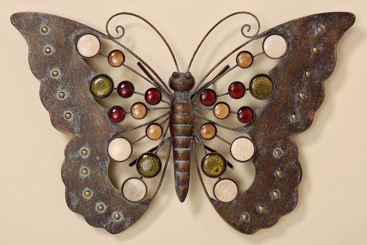 Boltze Nástěnná dekorace Motýl, 43 cm - Velký Košík
