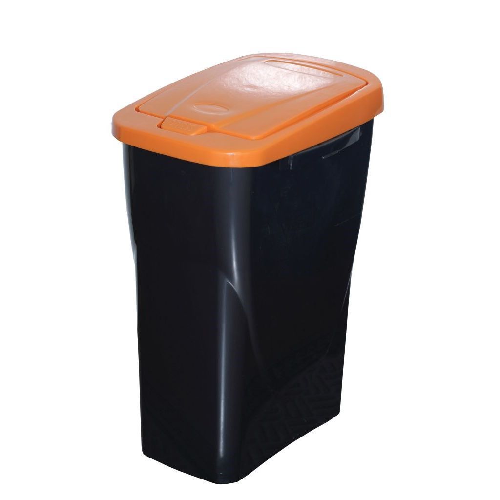 Koš na tříděný odpad oranžové víko; 42x31x21 cm; 15 l; plast - 4home.cz