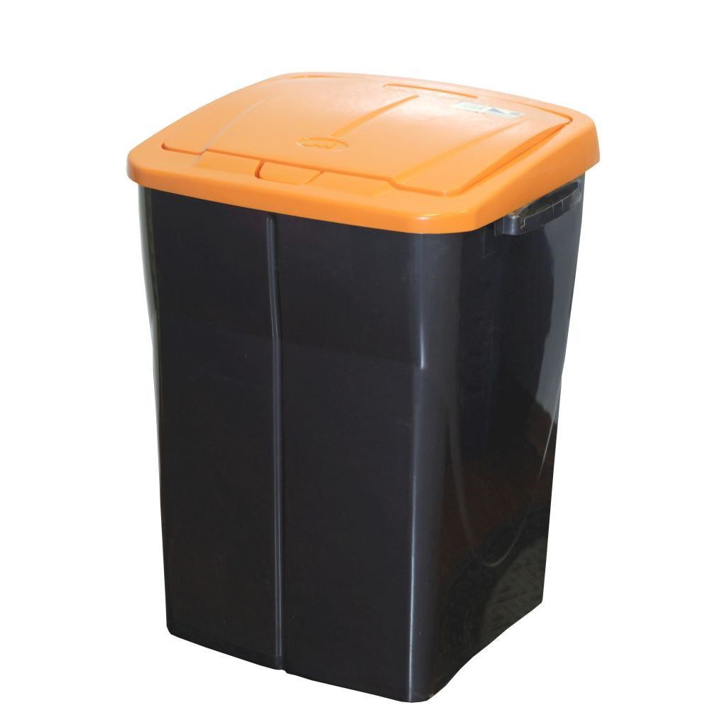 Koš na tříděný odpad oranžové víko; 51 x 36 x 36,5 cm; 45 l; plast - 4home.cz