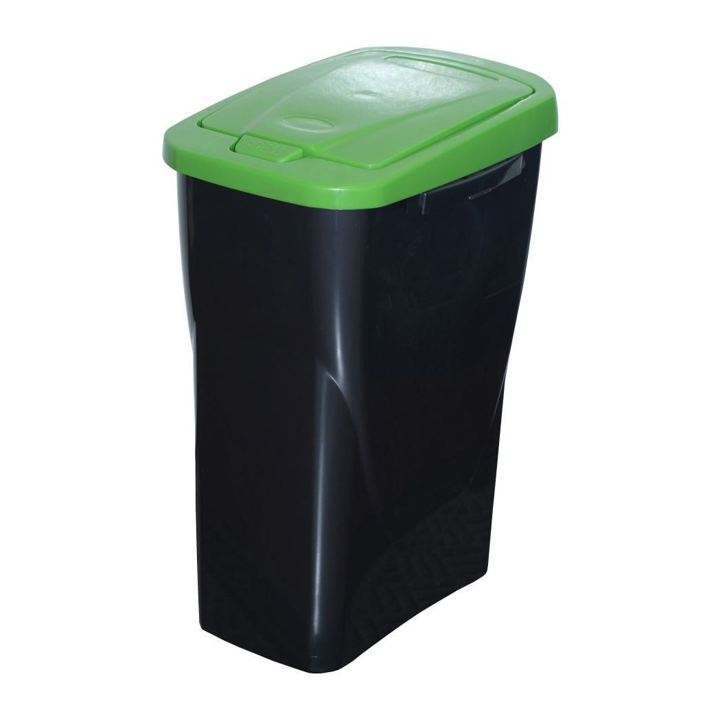 Koš na tříděný odpad zelené víko; 51 x 21,5 x 36 cm; 25 l; plast - 4home.cz