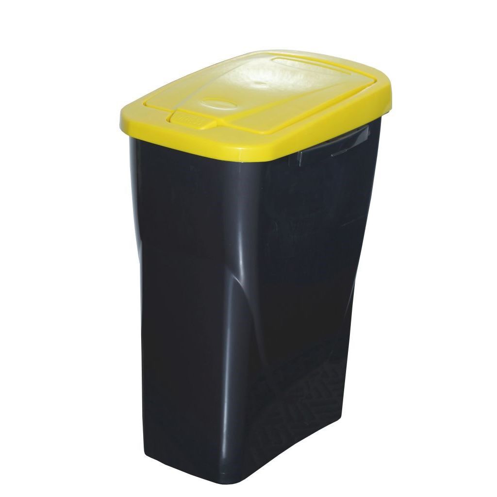 Koš na tříděný odpad žluté víko; 51 x 21,5 x 36 cm; 25 l; plast - 4home.cz