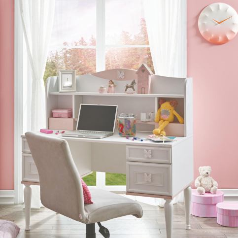 Dětský psací stůl s nádstavcem pro holku Butterfly - Dětský psací stůl pro holku Butterfly - Nábytek aldo - NE