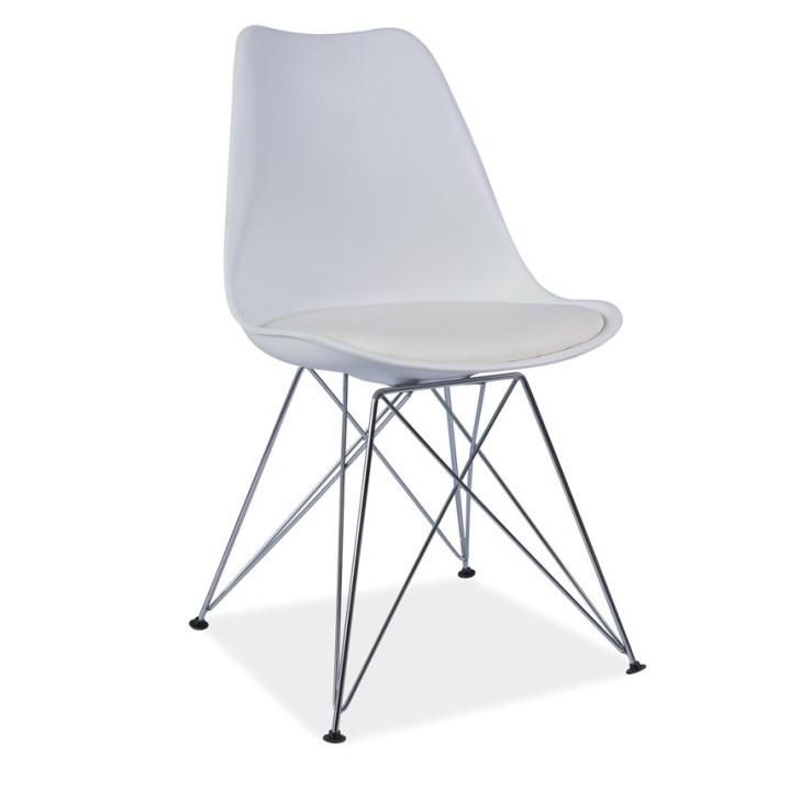 Židle, bílá + chrom, METAL NEW 0000183470 Tempo Kondela - DEKORHOME.CZ