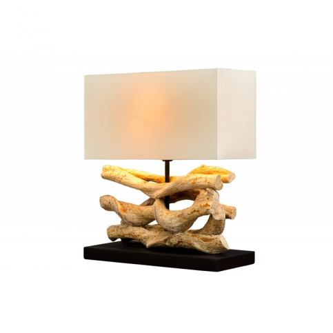 Výprodej Stolní lampa Vanda naplavené dřevo béžová - Design4life