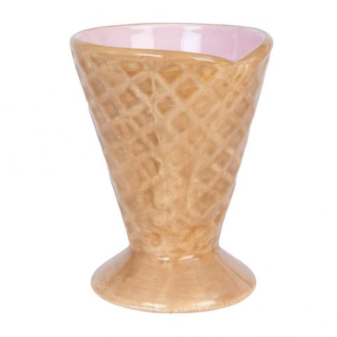 Keramická miska na zmrzlinu ve tvaru kornoutu Clayre & Eef, Ø 9 cm - Bonami.cz