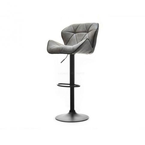 design4life Designová barová židle PIKO šedá-černá - Design4life