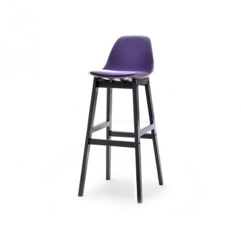 design4life Barová židle SABEL fialová-černá - Design4life
