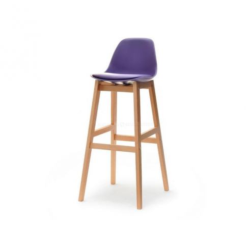 design4life Barová židlička SABEL buk-fialová - Design4life