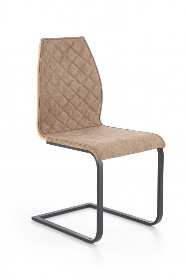 Halmar Jídelní židle K265, hnědá/dub zlatý - DEKORHOME.CZ