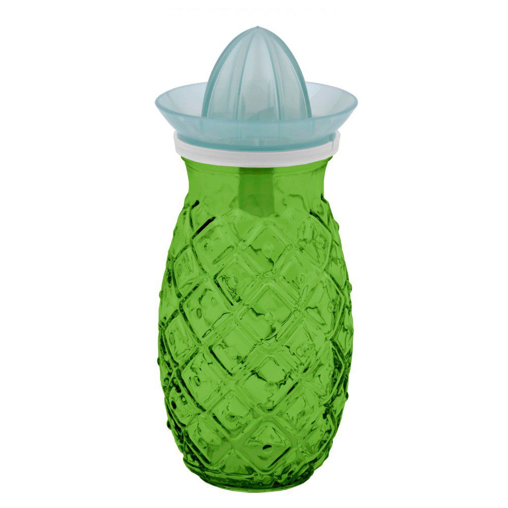 Zelená sklenice s odšťavňovačem z recyklovaného skla Ego Dekor Ananas, 0,7 l - Bonami.cz