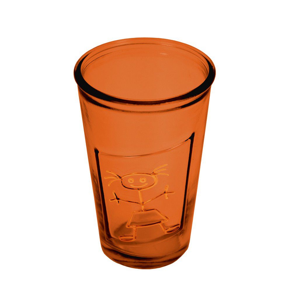 Oranžová sklenice z recyklovaného skla Ego Dekor Afrodita, 300 ml - Bonami.cz