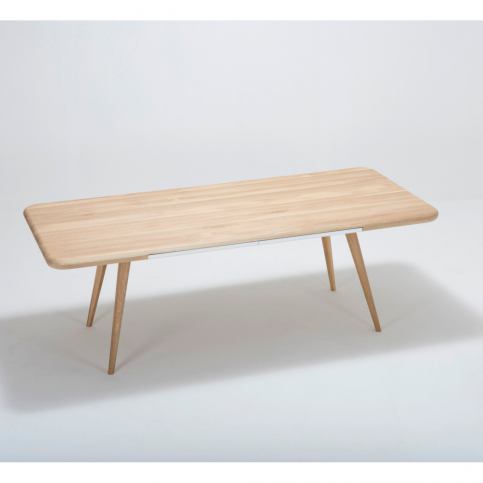 Jídelní stůl s konstrukcí z masivního dubového dřeva se zásuvkou Gazzda Ena, 220 x 100 cm - Bonami.cz