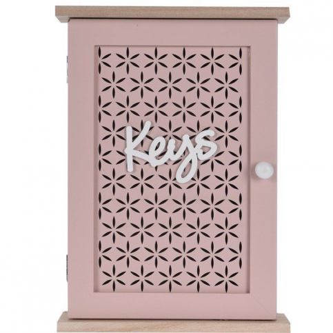 Skříňka na klíče Trento růžová, 28 x 20 cm - Favi.cz