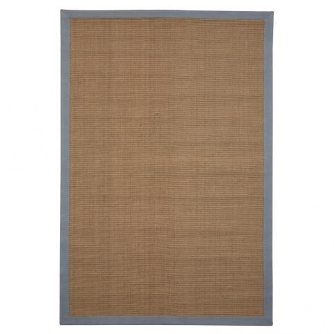 Jutový koberec s šedým lemem vhodný do exteriéru Native, 190 x 150 cm - Bonami.cz