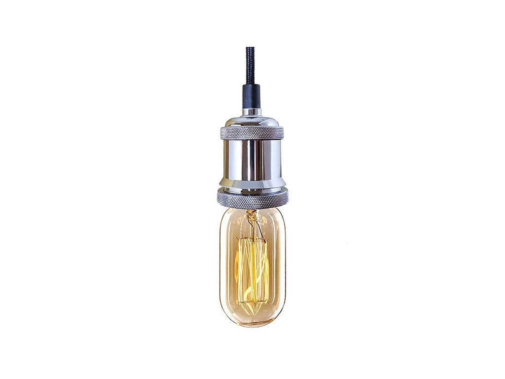 Lampa INDUSTRIAL CHIC CHROM EDISON bf27 - Mobler.cz