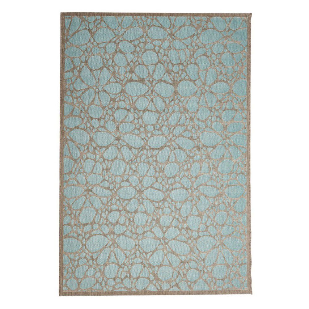 Modrý venkovní koberec Floorita Fiore, 135 x 190 cm - Bonami.cz
