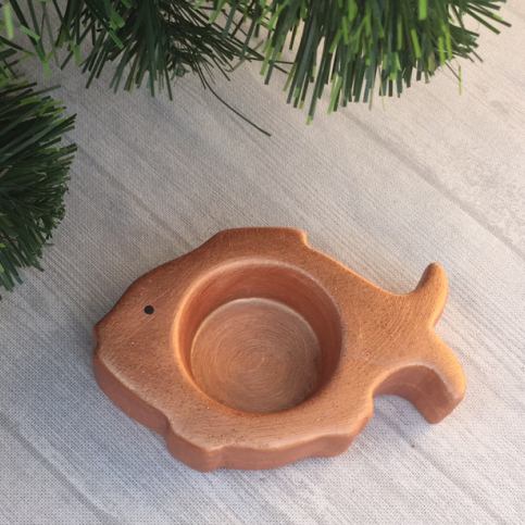 Keramika Andreas® Vánoční svícen rybka Varianta: Měděná - Keramika Andreas