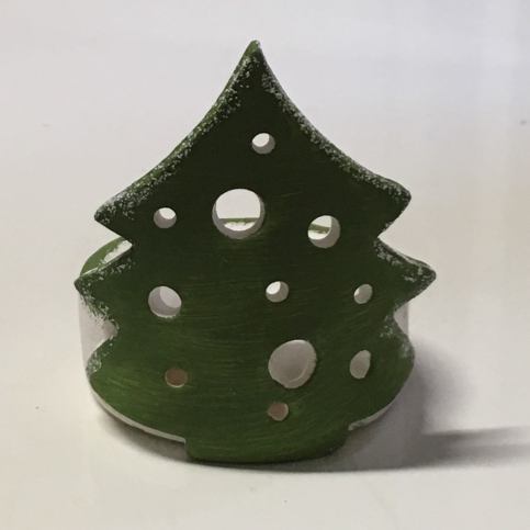Keramika Andreas® Vánoční svícen se stromkem Varianta: Zelená - Keramika Andreas