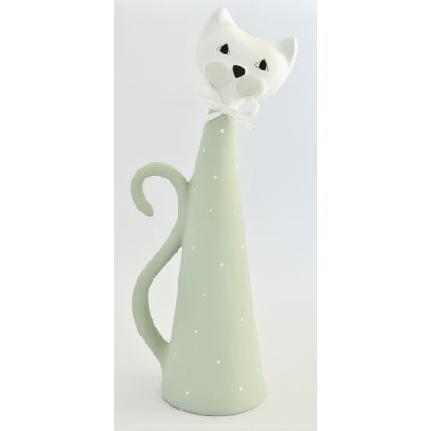 Keramika Andreas® Kočka velká - světle zelená - Keramika Andreas