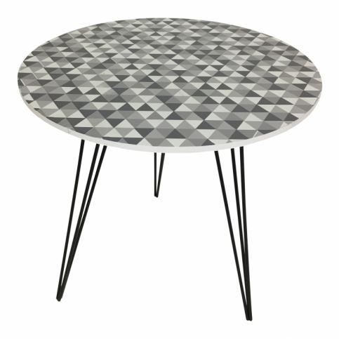 Konferenční stolek Lariot 40 cm, mozaika, šedá 96275 CULTY - Designovynabytek.cz