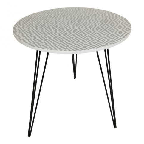 Konferenční stolek Lariot III 40 cm, mozaika, šedá 96270 CULTY - Designovynabytek.cz