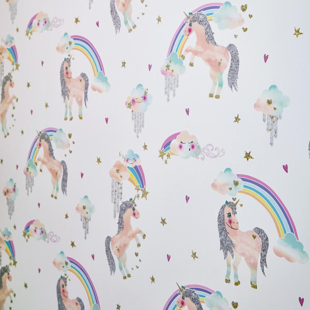 Arthouse Tapeta na zeď - Arthouse Rainbow Unicorn Rainbow Unicorn White - GLIX DECO s.r.o.