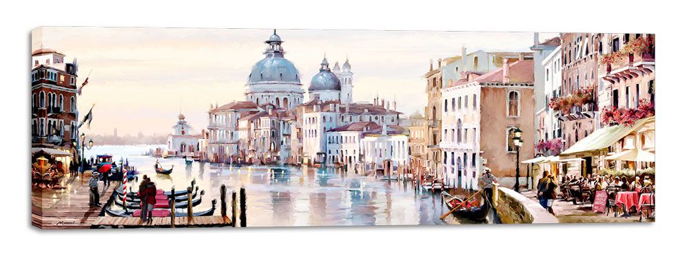 Styler Obraz na plátně - Venezia in watercolors 150x60 cm - GLIX DECO s.r.o.