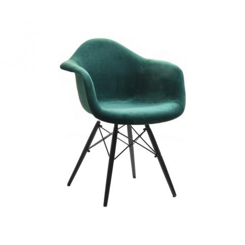 Designová židle DAW, samet, zelená MP00003Z Design Project - Designovynabytek.cz
