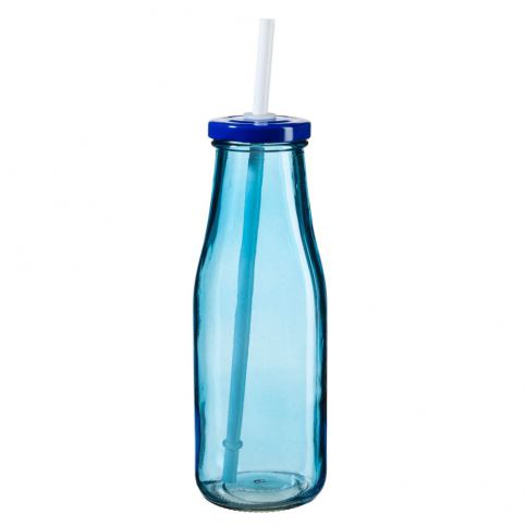 Modrá lahev s víčkem a brčkem SUMMER FUN II, 440 ml - Bonami.cz