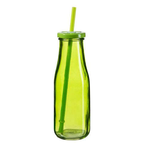 Zelená lahev s víčkem a brčkem SUMMER FUN II BUNT, 440 ml - Bonami.cz