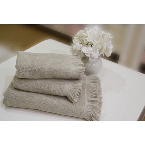 Soft Cotton Dárkové balení ručníků a osušek FRINGE Světle béžová - VIP interiér
