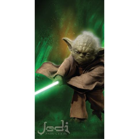 JERRY FABRICS Plážová osuška Star Wars Yoda 75x150 cm - 4home.cz