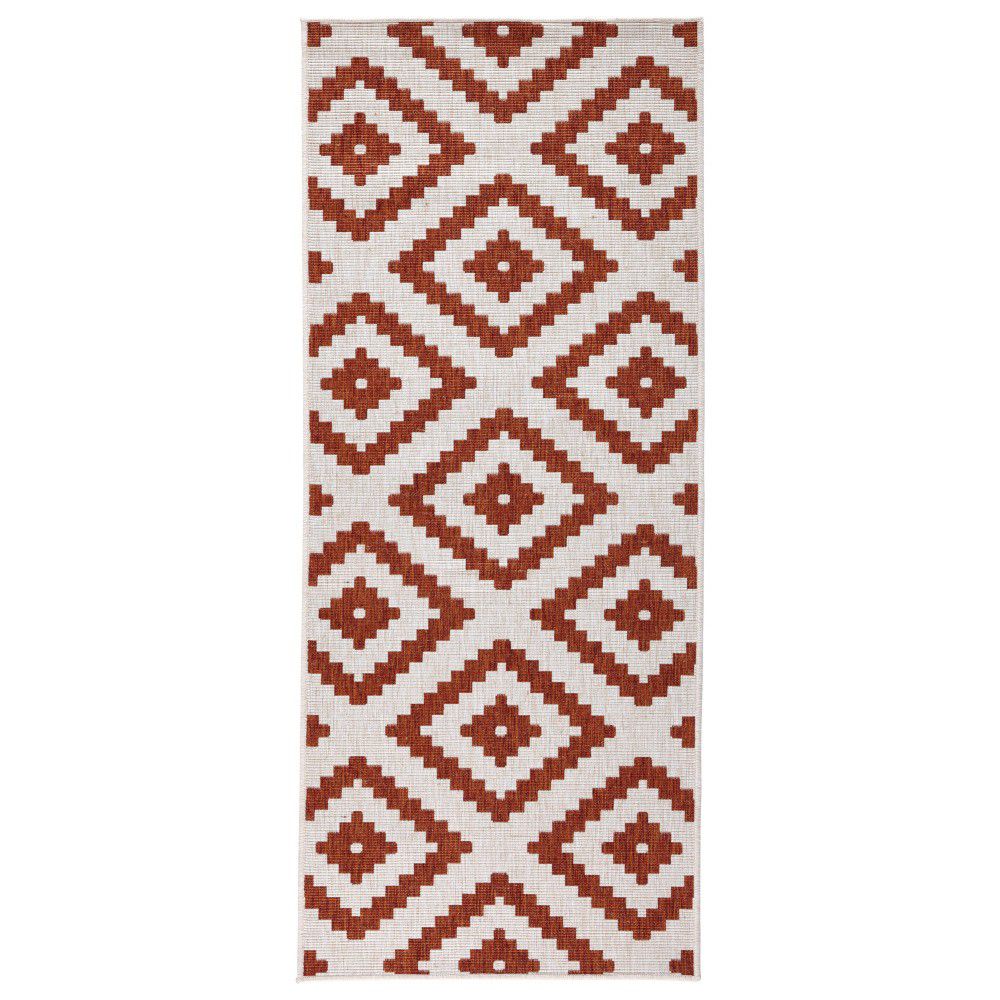 Hnědo-krémový venkovní koberec NORTHRUGS Malta, 80 x 150 cm - Bonami.cz