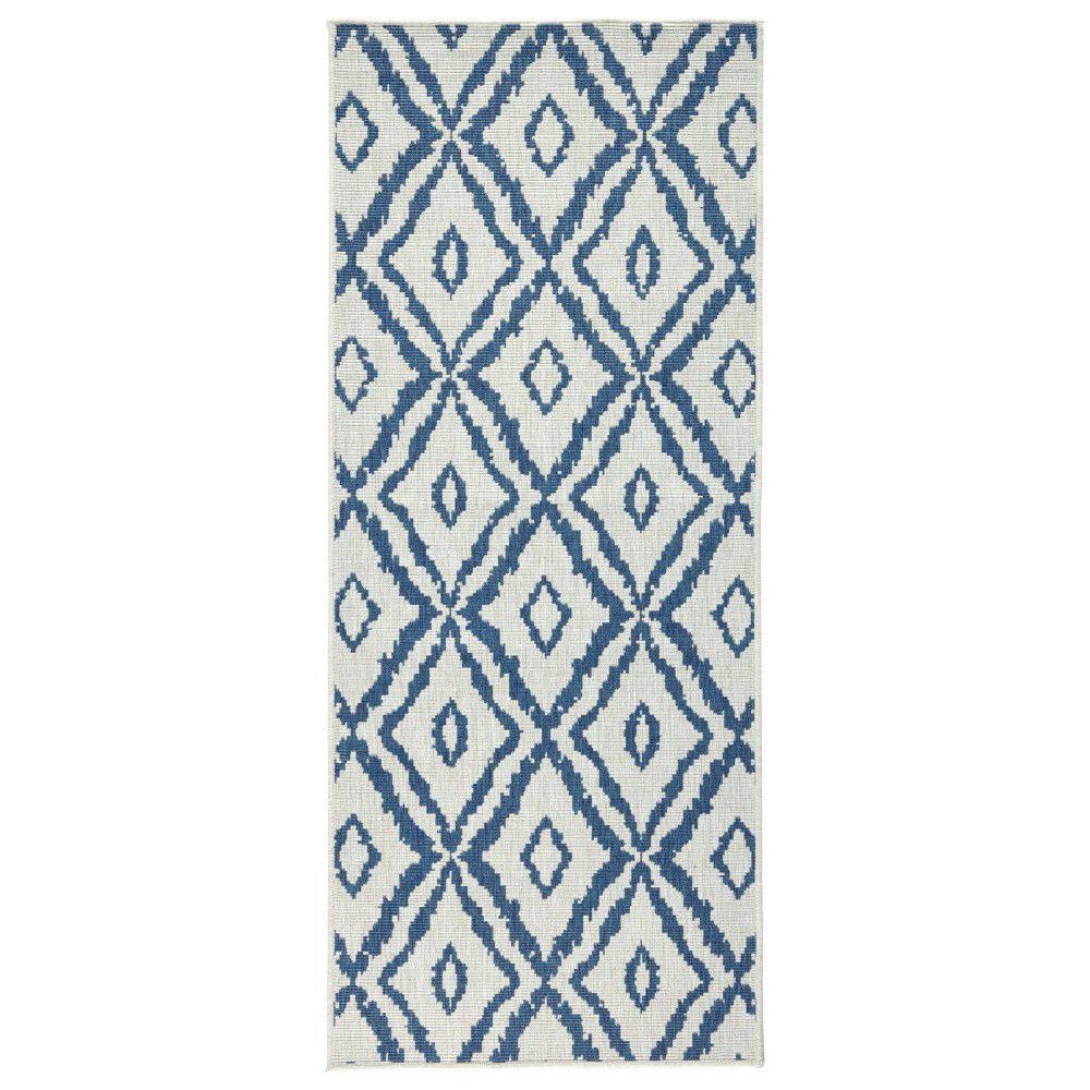 Modro-bílý venkovní koberec NORTHRUGS Rio, 80 x 250 cm - Bonami.cz