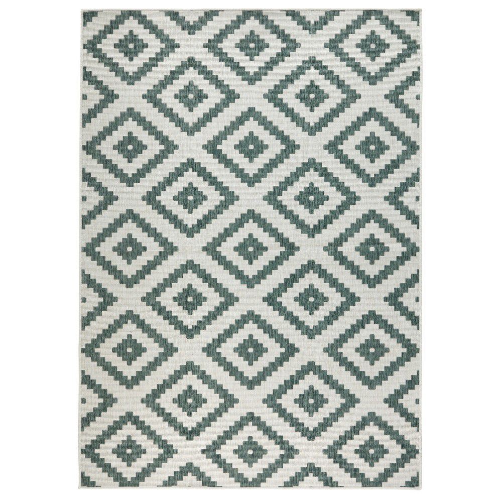 Zeleno-krémový venkovní koberec NORTHRUGS Malta, 120 x 170 cm - Bonami.cz