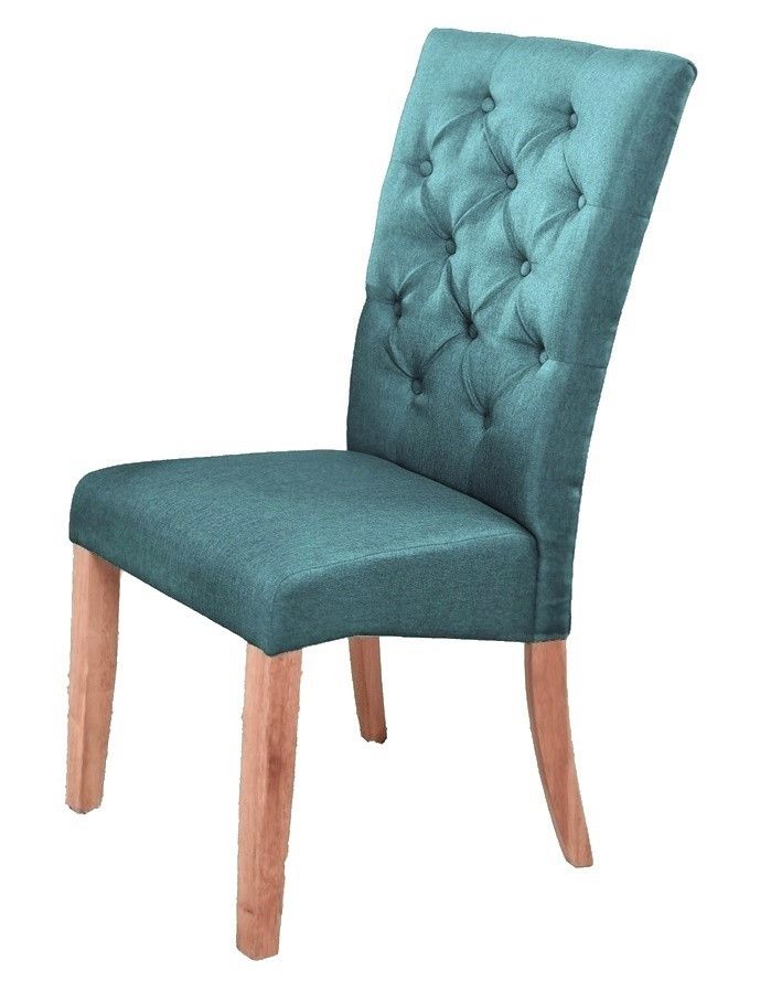 Casarredo Jídelní čalouněná židle ATHENA modrá/dub natural - ATAN Nábytek