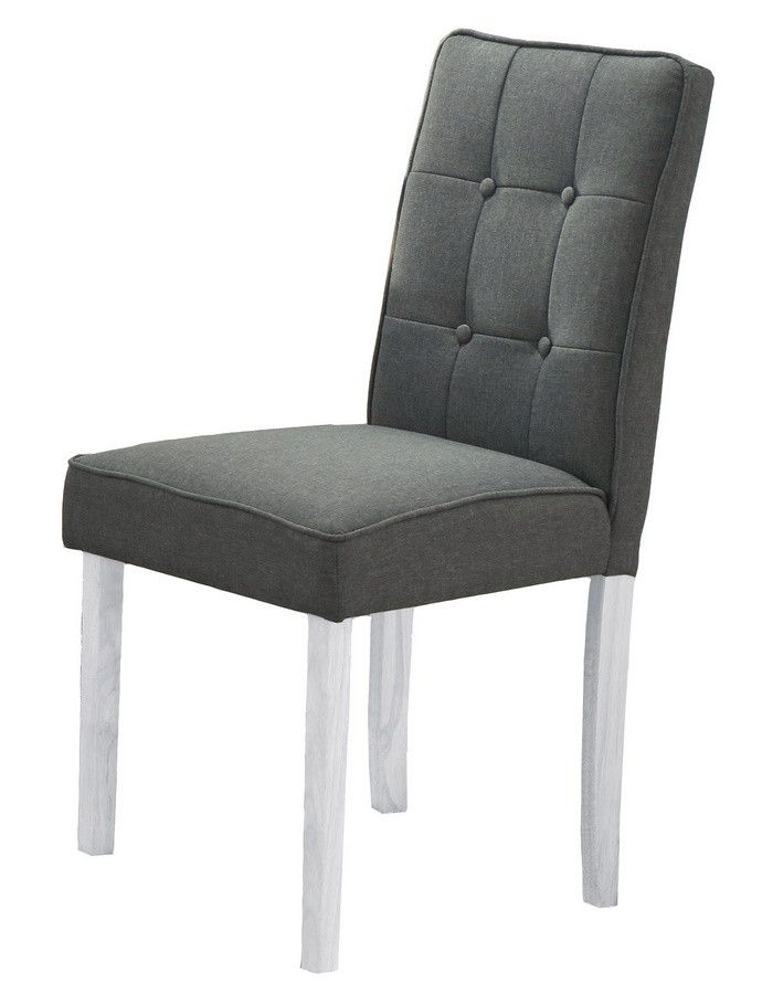 Casarredo Jídelní čalouněná židle MALTES šedá/bílá - ATAN Nábytek