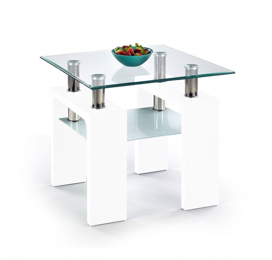 Halmar Konferenční stolek Diana H kwadrat, bílý lak - FORLIVING