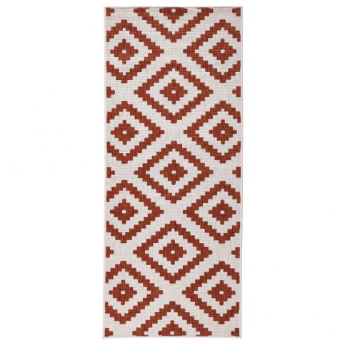 Hnědo-krémový venkovní koberec NORTHRUGS Malta, 80 x 150 cm Bonami.cz
