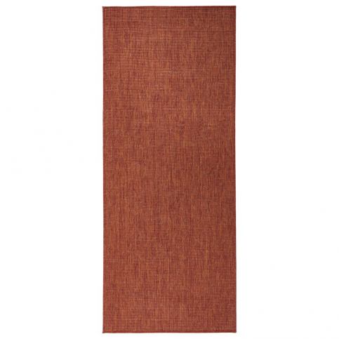 Cihlově červený venkovní koberec NORTHRUGS Miami, 80 x 150 cm Bonami.cz